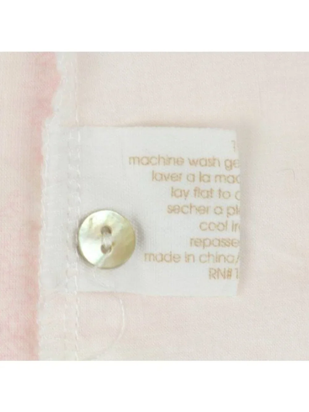 Egg Baby Infant 3-6 Months White Pink Tree Print Button Up Ruffle Sleeve Blouse